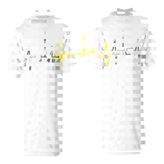 Dortmund Herzschlag Skyline Puls Ruhrpott Stadion Dortmund T-Shirt - Seseable