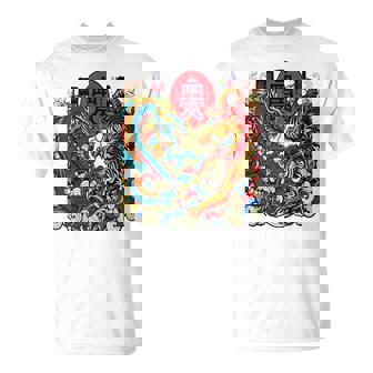 Dragón Tigre Folclore Japonés Camiseta unisex - Regaloses
