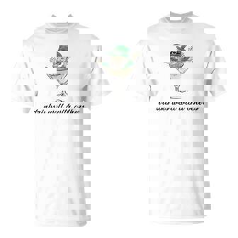 Drinks Well With Others Leprechaun Martini Cocktail T-Shirt | Mazezy
