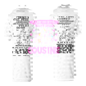 Enfant Jeais Être Cousine Licorne Annonce Future Cousine 2025 T-Shirt - Cadeauxyz