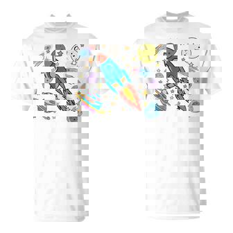 Enfant Planètes Fusées Mignonnes T-Shirt - Cadeauxyz