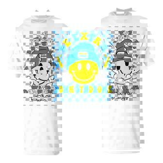 Be Extra Yellow And Blue Smile Face Down Syndrome Awareness T-Shirt | Mazezy