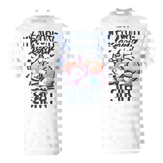 My Favorite Sleeping Cute Fox Pajama Top T-Shirt | Seseable CA