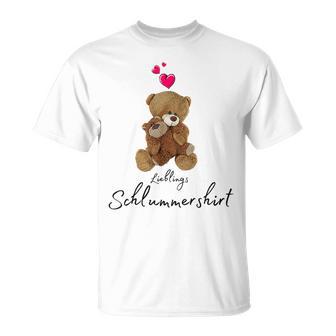 Favourite Teddy Bear Sleep With Heart Pyjamas Teddy T-Shirt - Geschenkecke