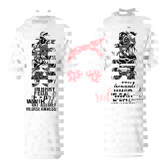 In February We Wear Red Heart Health Awareness Chd Disease T-Shirt | Mazezy