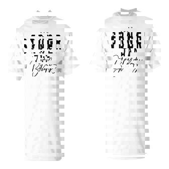 Fitness Saying Stronger Than Yesterday Blue T-Shirt - Geschenkecke