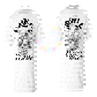 Floral Poodle Mom Dog Lovers Cute Mama Puppy Mother's Day T-Shirt - Seseable