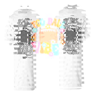 Football Vibes American Football Player Groovy Girls T-Shirt | Seseable CA