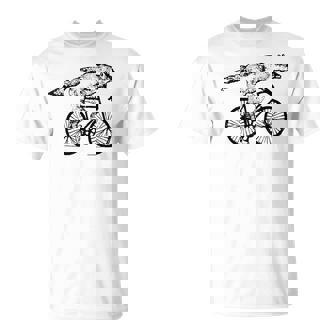 Fox Riding Bicycle Vintage Cycling Biking Fox Biker T-Shirt | Seseable CA