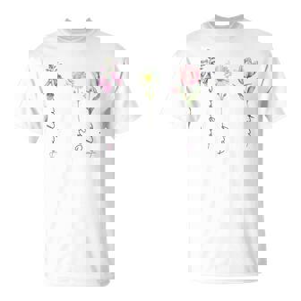 Foxglove Daisy Tulip Floral Political T-Shirt - Seseable