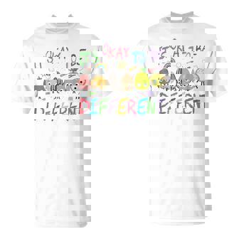 It's Ok To Be Different Apple Teacher Autism Awareness T-Shirt | Seseable UK