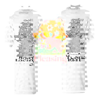 Funny Pleasing Frog Mushroom Hippie Style T-Shirt - Monsterry