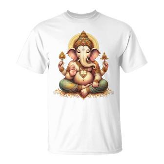 Ganesha Cabeza De Elefante Hindú Deidadintage Hinduismo Camiseta unisex - Regaloses