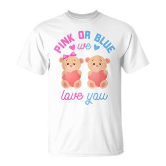 Gender Reveal Camisa De Fiesta Rosa O Azul We Love You Reveal Camiseta unisex - Regaloses