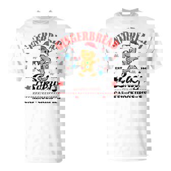 Gingerbread Bakery Cake Cookies Pies Christmas Baking Crew T-Shirt - Monsterry