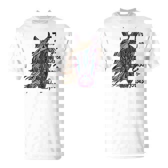 Girl Runs On Jesus & Horses Lover Abstract Tribal Art Horse T-Shirt - Monsterry