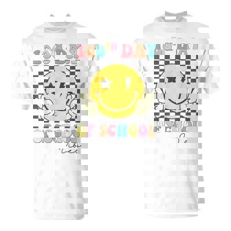Groovy 100Th Day Of School Vibes Cute 100 Days Of School T-Shirt | Mazezy