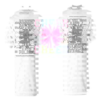 Groovy Cheer Coquette Bow Cheerleading Lover Cheerleader T-Shirt - Monsterry