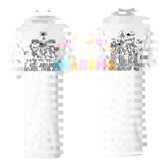 Groovy Wildflower Grandma Floral Grandma Mother's Day T-Shirt - Thegiftio UK