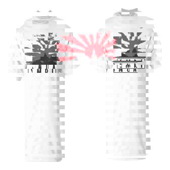 Guerrero Samurai Frente Al Sol Naciente Camiseta unisex - Regaloses
