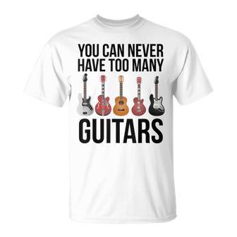 Never Too Many Guitars Guitar T-Shirt - Geschenkecke