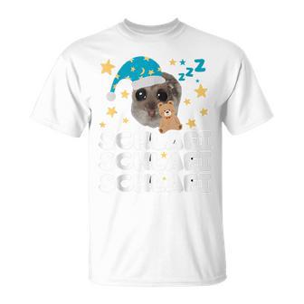 Hamsti Schlafi Schlafi Sad Hamster Schlafi Schlafi Blue T-Shirt - Geschenkecke