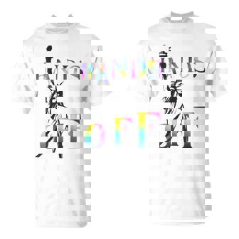Hands Off Resistance Rainbow Statue Of Liberty Protest T-Shirt - Monsterry