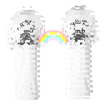 I Hate All Of You Dedo Medio Del Arco Iris Camiseta unisex - Regaloses