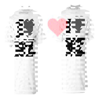 I Heart Nz Initials I Love NZ First And Last Name N Z T-Shirt - Cadeauxyz