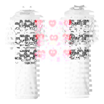 Heart Reading A Book Valentine's Day Teachers Book Lovers T-Shirt | Mazezy