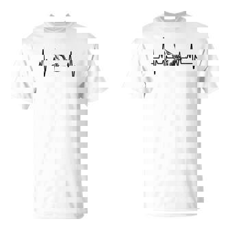 Heartbeat Ecg Excavadora Operador Construcción Excavadoras Camiseta unisex - Regaloses