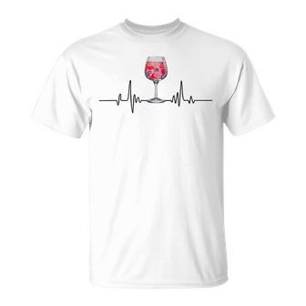 Heartbeat Wildberry Lillet Fruits Cocktail Summer Alcohol Gray T-Shirt - Geschenkecke