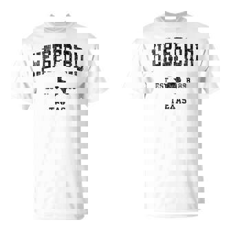 Hereford Texas TX Vintage Sports Print T-Shirt - Monsterry