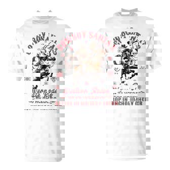 Ho Ho Hoedown Roping In Holiday Cheer Fun Christmas T-Shirt - Monsterry