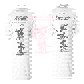 Hold On Partner I'm Overstimulated Cowboy Dachshund Dogs T-Shirt - Thegiftio UK