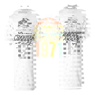 Homme Nées En 1971 Cadeau Anniversaire 50 Ansintage T-Shirt - Cadeauxyz