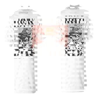 Howdy Putos Western Cowboy Skull Retro Vintage T-Shirt - Seseable