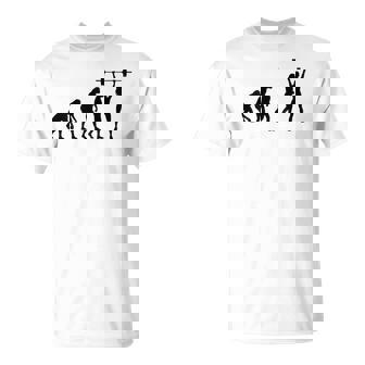 Human Evolution Fitness Girl Barbell Gym Divertido Sin Mangas Camiseta unisex - Regaloses