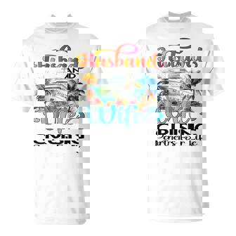 Husband Wife Partner Cruise Together 2025 Matching -Adults White Small Short Sleeve Cotton 80 Polyester 20 Couples Matching T-Shirt - Monsterry