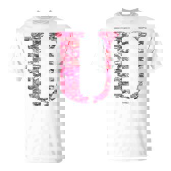 Impression Arrière Uniquement Lipstick Kisses For Boyfriend Lettre U T-Shirt - Cadeauxyz