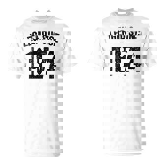 Intage 1974 48 Cumpleaños Idea Para Leyenda Desde 1974 Cuello Camiseta unisex - Regaloses