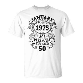 January 1975 50 Years Decoration 1975 50Th Birthday T-Shirt - Geschenkecke