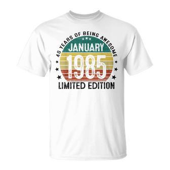 January 1985 40Th Birthday 1985 40 Years Decorative T-Shirt - Geschenkecke