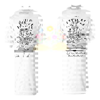 Je Peux Pas J’ Ai Lecture Cadeau Livre Fleurs Pour Lectrice T-Shirt - Cadeauxyz