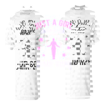 Just A Girl Who Loves Jump Rope Jumping Quote Fitness T-Shirt - Monsterry