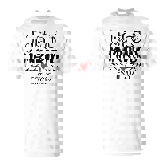 Just Married 2025 Couple Jeunes Mariés Mariage T-Shirt - Cadeauxyz