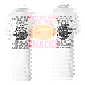 Im Just Here For The Snacks Football Game Day For Girl T-Shirt | Mazezy