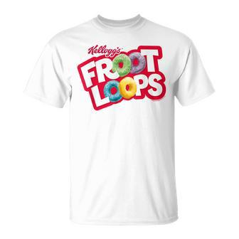 Kellogg's Froot Loops Breakfast Cereal Logo Blue T-Shirt - Geschenkecke