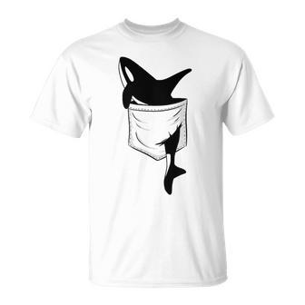 Casual Killer Whale Orca In Your Pocket Blue T-Shirt - Geschenkecke