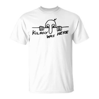 Kilroy Was Here Seconde Guerre Mondiale Historique Graffiti T-Shirt - Cadeauxyz